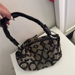 Vintage Coach Stylish Black and Gray Women's Bag